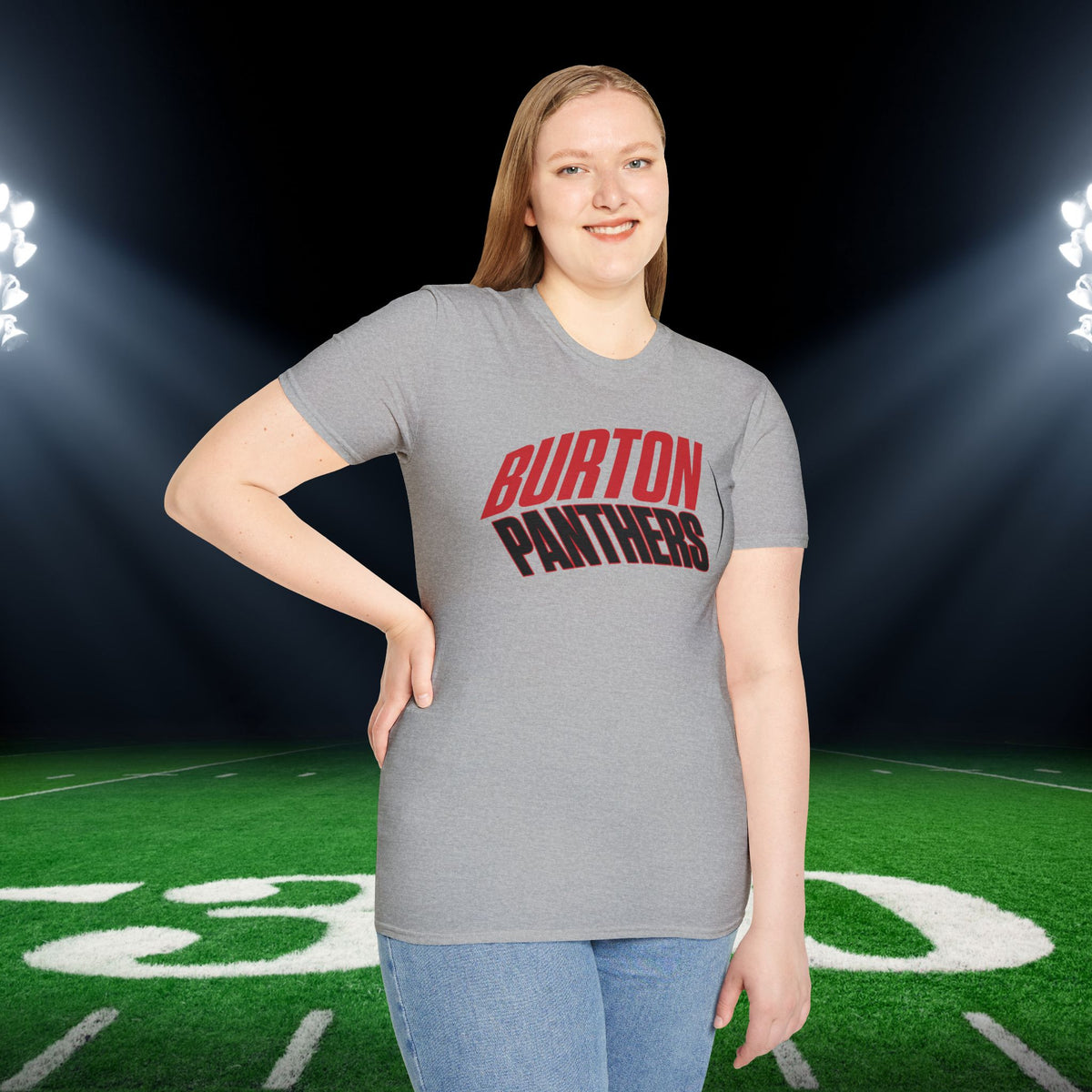 Burton Panthers (Angled) Adult T-shirt