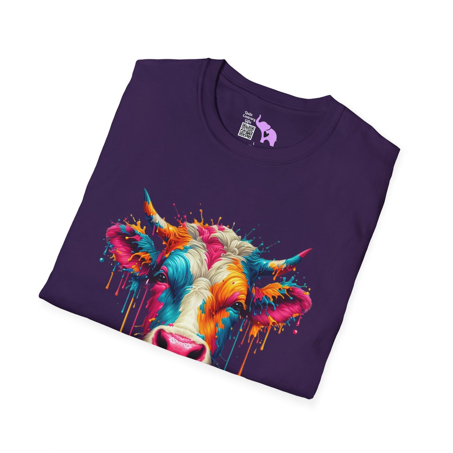 Colorful Cow Adult T-shirt