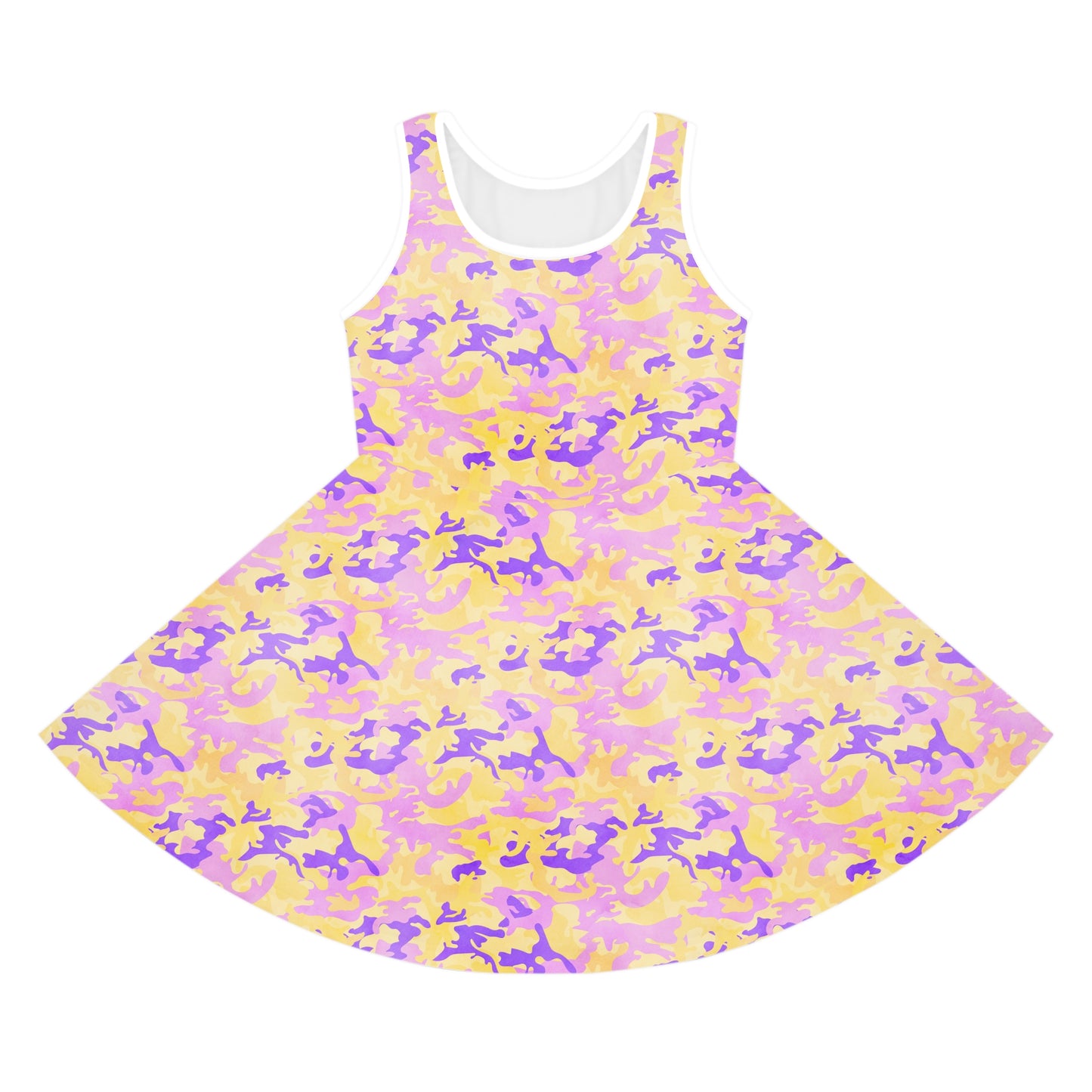 Peach Sorbet Camo Girls' Sleeveless Sundress