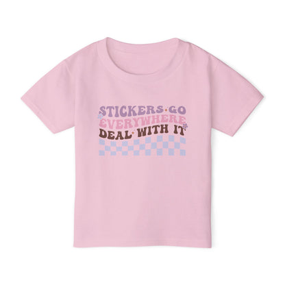 Stickers Go Everywhere Deal With It Heavy Cotton™ Toddler T-shirt