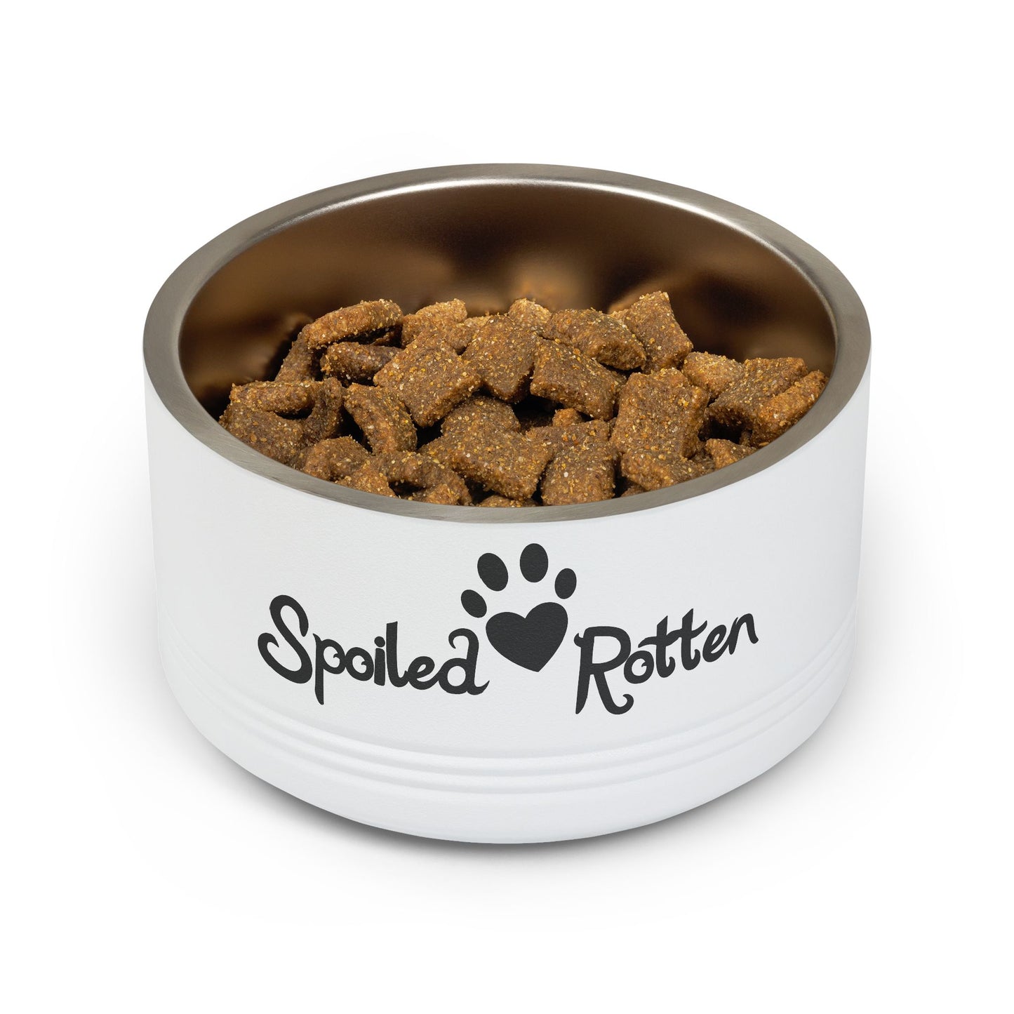 Spoiled Rotten Personalized Pet Bowl – 18oz Stainless Steel Dog & Cat Food Bowl