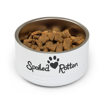 Spoiled Rotten Personalized Pet Bowl – 18oz Stainless Steel Dog & Cat Food Bowl