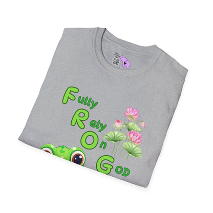 Fully Rely On God Frog Meaning Adult T-shirt