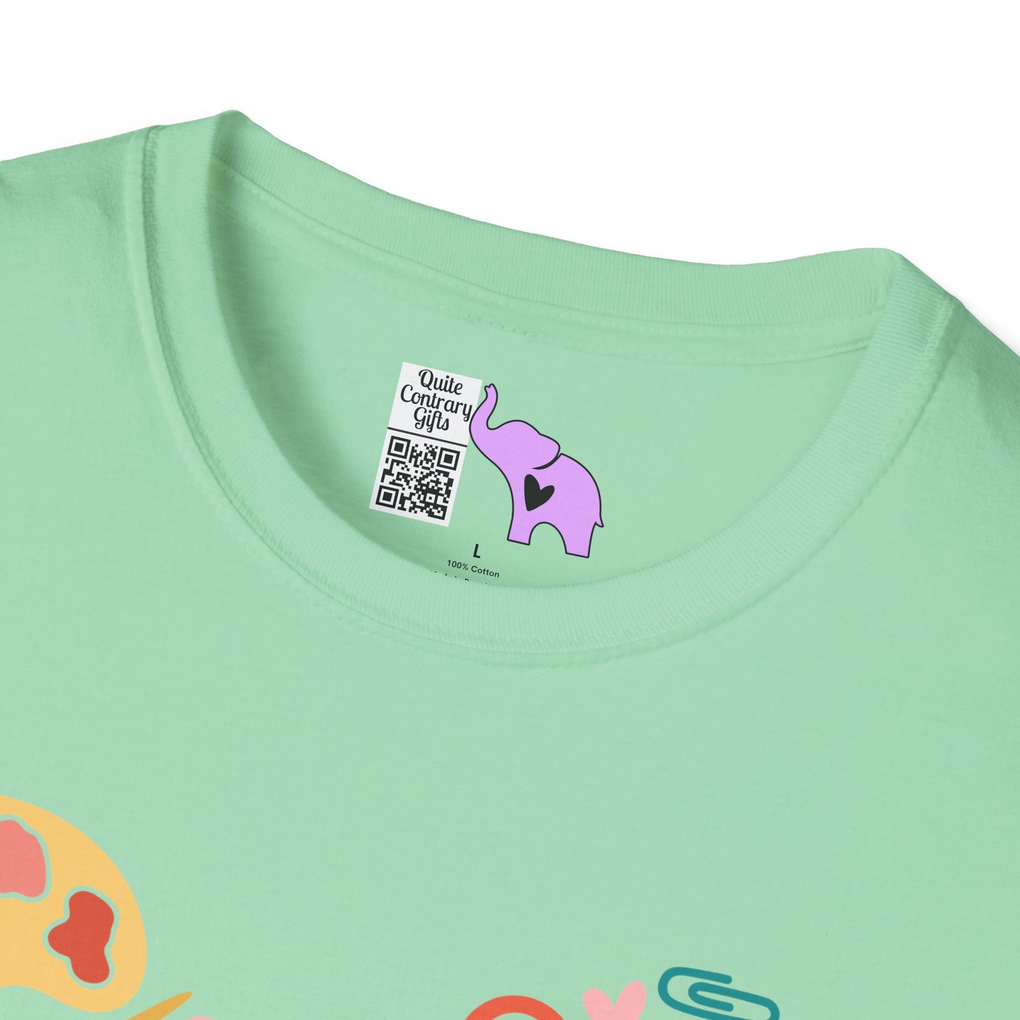 Teacher Supply Heart Adult T-shirt