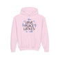 Hanukkah Love Peace Latkes Youth Hoodie