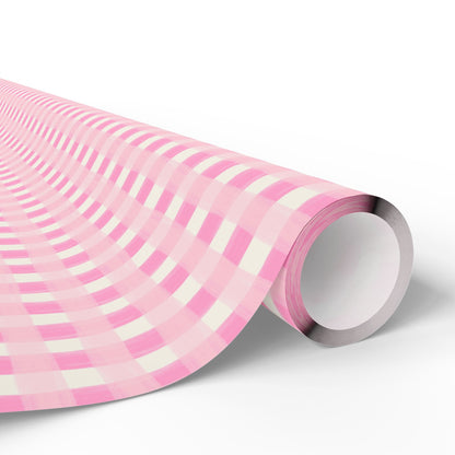 Dreamy Rose Gingham Wrapping Paper
