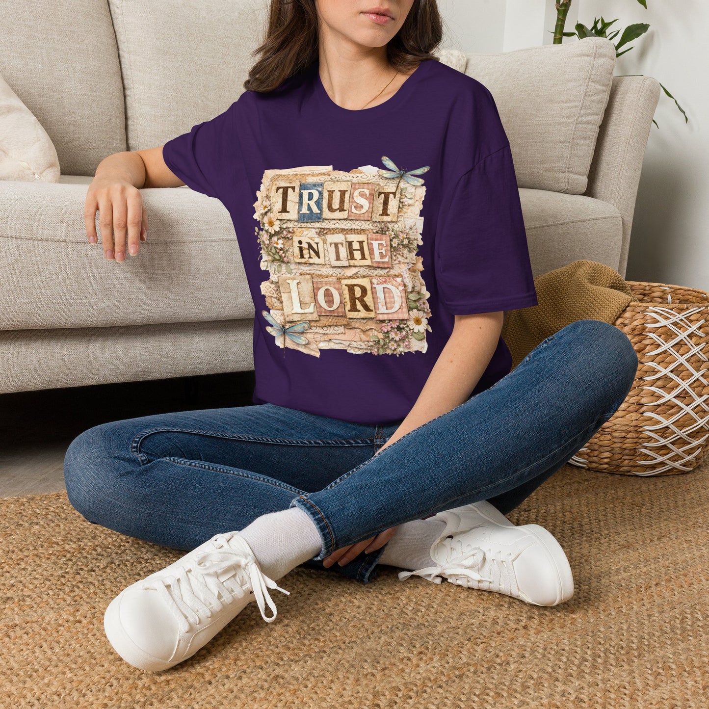 ""Trust In The Lord (Lace Collage) Adult T-shirt