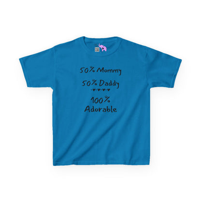 50% Mommy 50% Daddy 100% Adorable Kids Heavy Cotton™ Tee