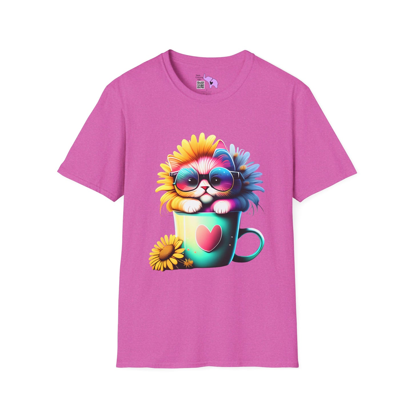 Cool Sunflower Kitten 2 Adult T-shirt
