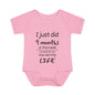 I Just Did 9 Months on the inside Infant Baby Rib Bodysuit