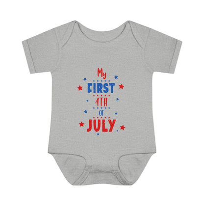 My First 4th of July Baby Rib Bodysuit