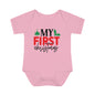 My First Christmas Infant Baby Rib Bodysuit