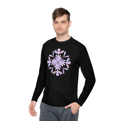 Large Snowflake 3 Adult Long Sleeve Tee