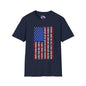 American Flag w/States (Vertical) Adult Tshirt