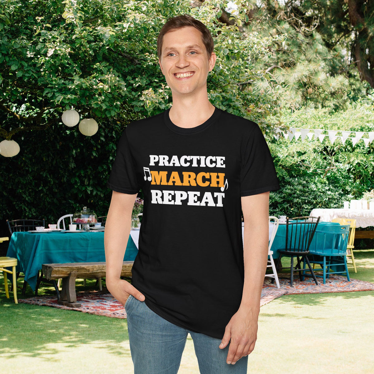""Practice March Repeat Adult T-shirt