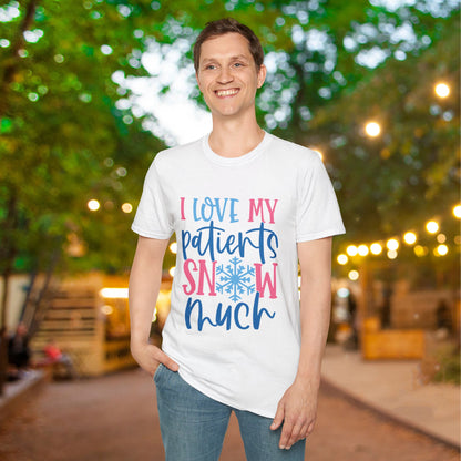 I Love My Patients Snow Much (Nurse) Adult T-shirt