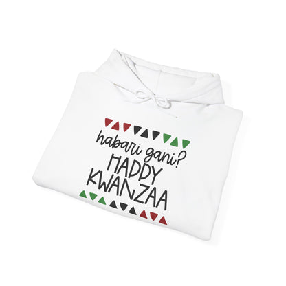 Habari Gani? Happy Kwanzaa Adult Heavy Blend™ Hooded Sweatshirt