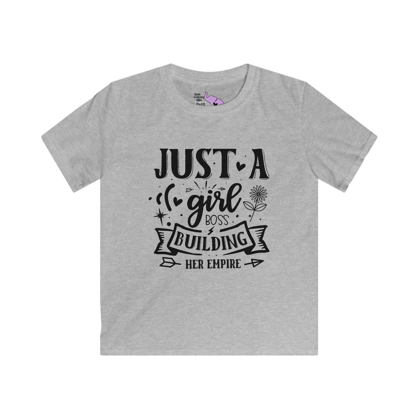 Just A Girl Boss Building Her Empire Kids Softstyle Tee
