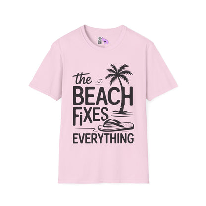 The Beach Fixes Everything Adult T-shirt