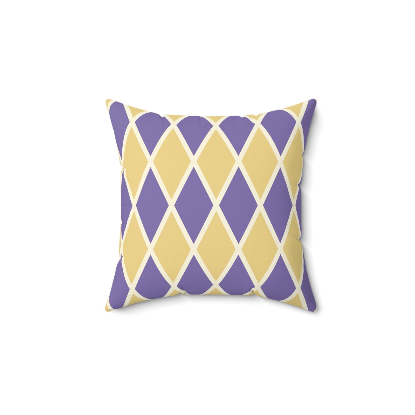 Purple/Yellow Harlequin Throw Pillow