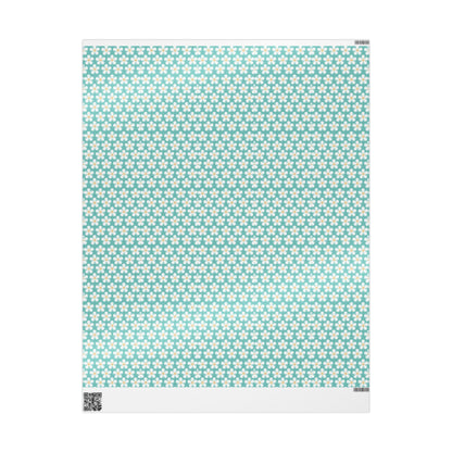 Tealberry Blooms Wrapping Paper