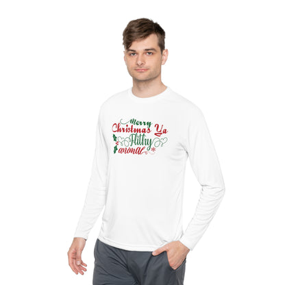 Merry Christmas Ya Filthy Animal Adult Long Sleeve Tee