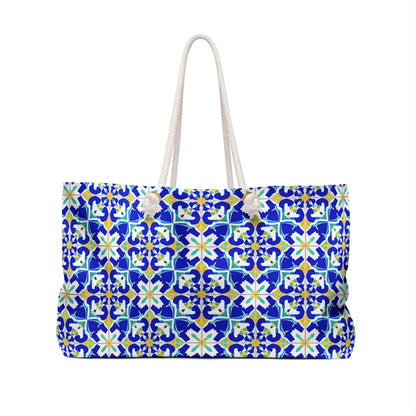 Blue Horizon Mosaic Weekender Bag