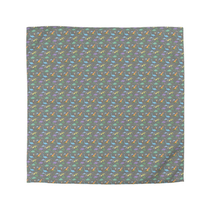 Prehistoric Playtime Microfiber Duvet Cover