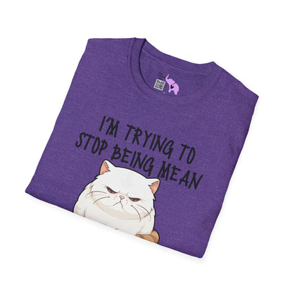 I'm Trying To Stop Being Mean But Yall Have To Stop Being Stupid First Adult T-shirt