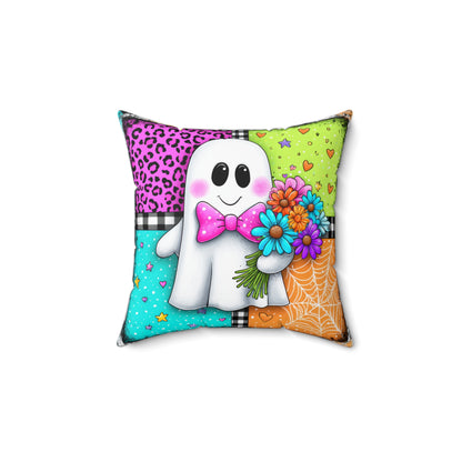 Dapper Boo Patchwork Throw Pillow