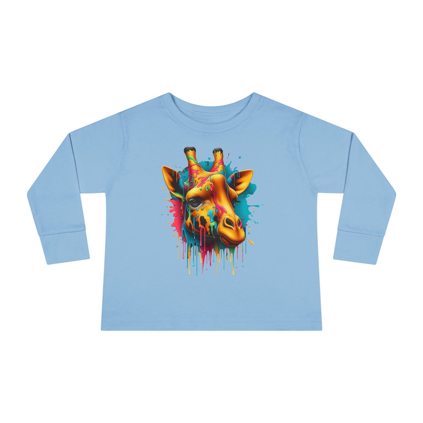 Colorful Giraffe Toddler Long Sleeve Tee