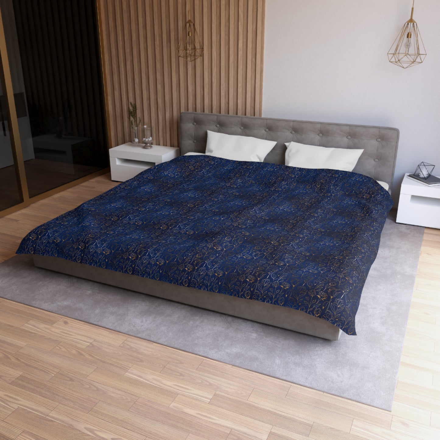 Sapphire Gilded Garden Duvet Bedding Set
