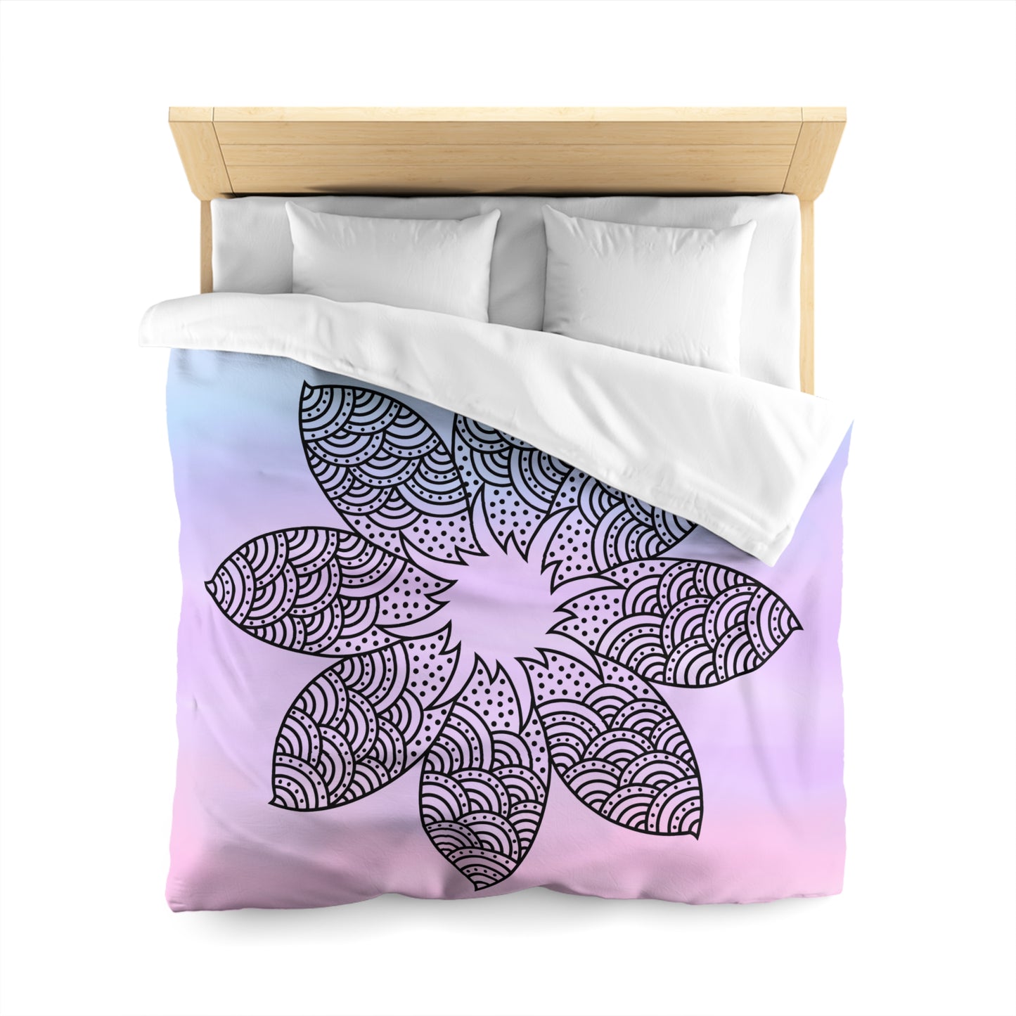 Serene Bloom Microfiber Duvet Cover