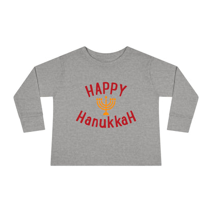 Happy Hanukkah Toddler Long Sleeve Tee