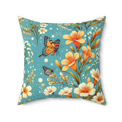 Petals & Wings Throw Pillow