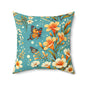 Petals & Wings Throw Pillow