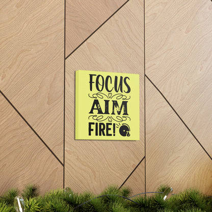 Focus Aim Fire Canvas Square Wraps w/o Frame