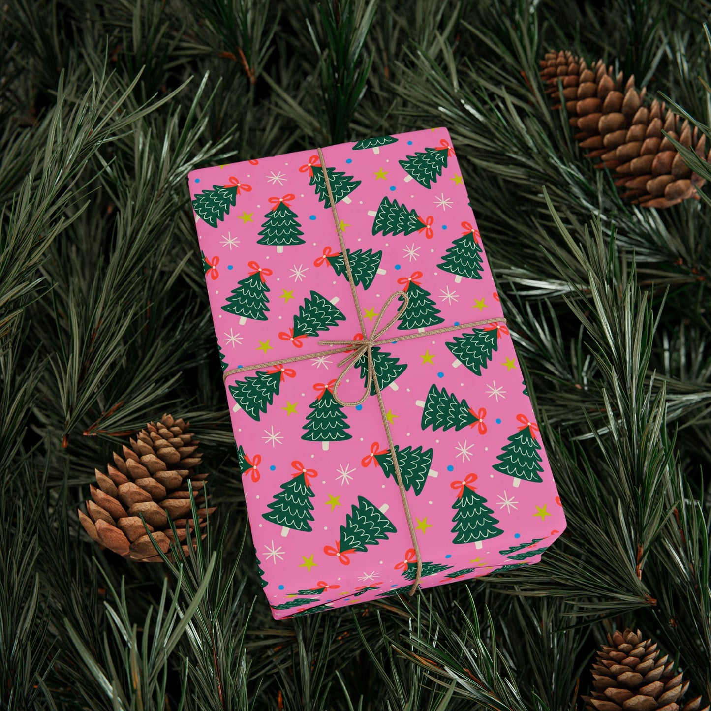 Jolly Pink Woods Wrapping Paper