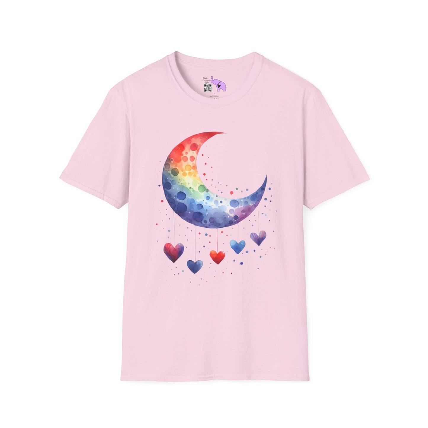 Colorfall Heart Moon Adult T-shirt
