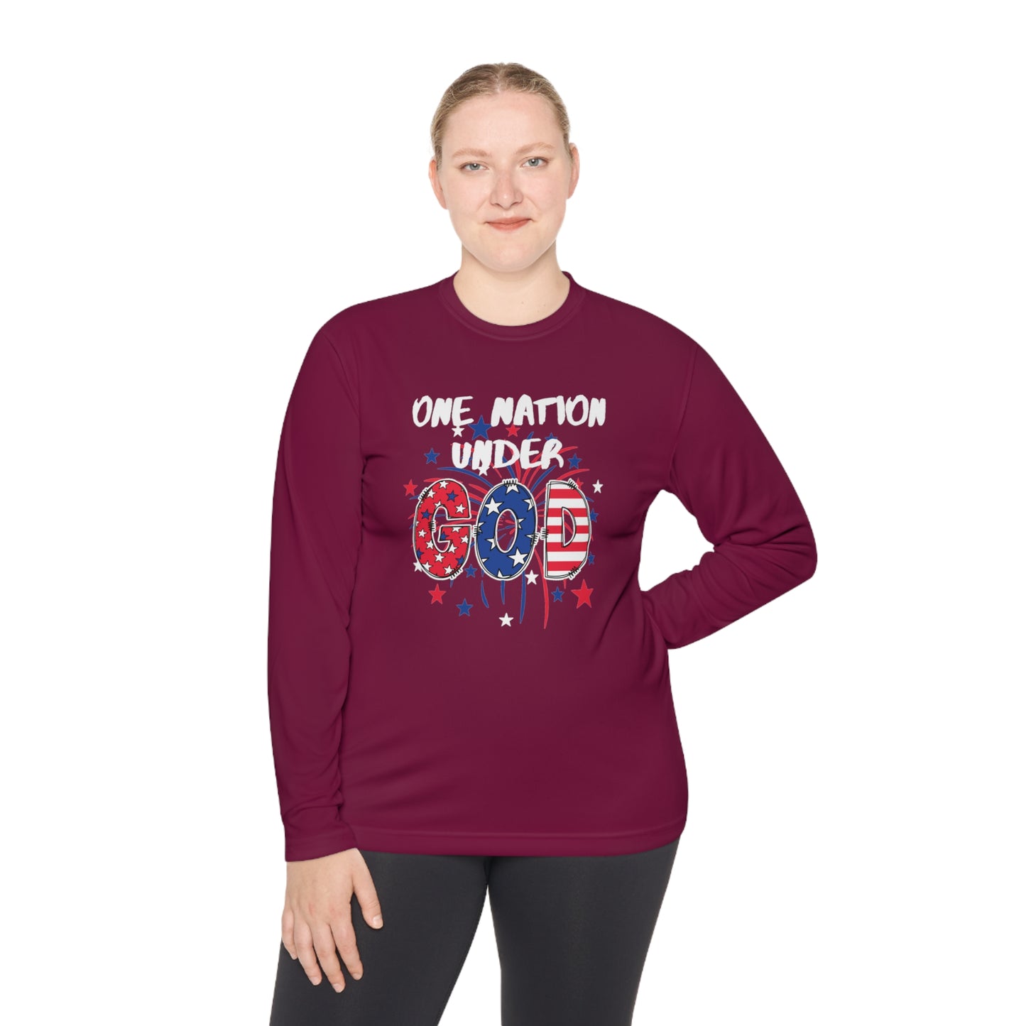 One Nation Under God Unisex Lightweight Long Sleeve Tee