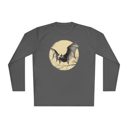 Bat Over Moon 2 Adult Long Sleeve Tee