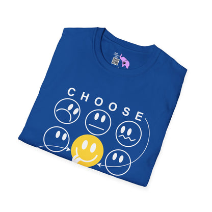 Choose Happy Smiley Faces Adult T-shirt