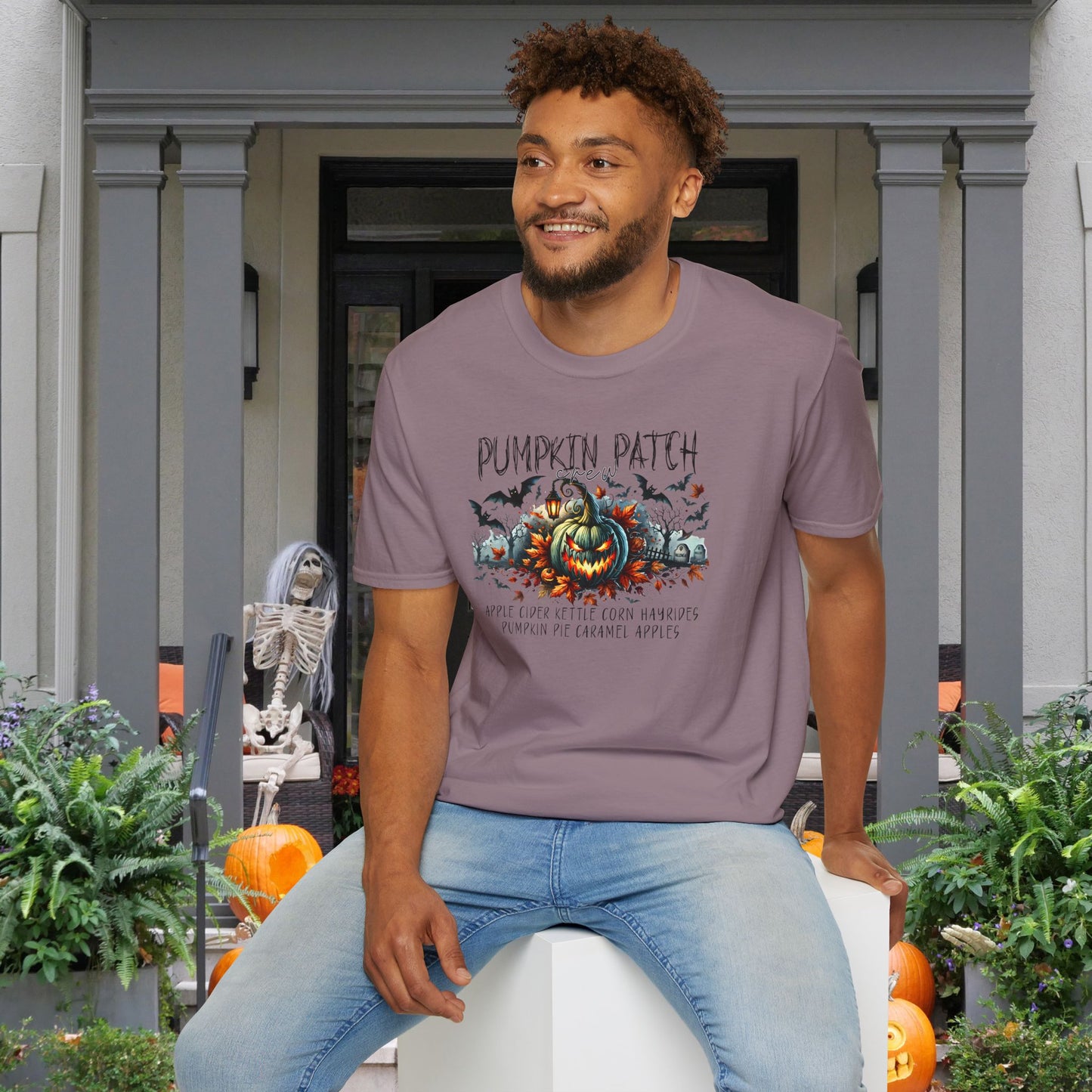 Spooky Pumpkin Patch Adult T-shirt