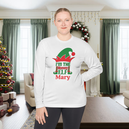 I'm The Mommy Elf Personalized Adult Long Sleeve Tee