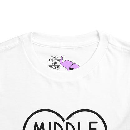 Middle Sister (Heart) Toddler Tee