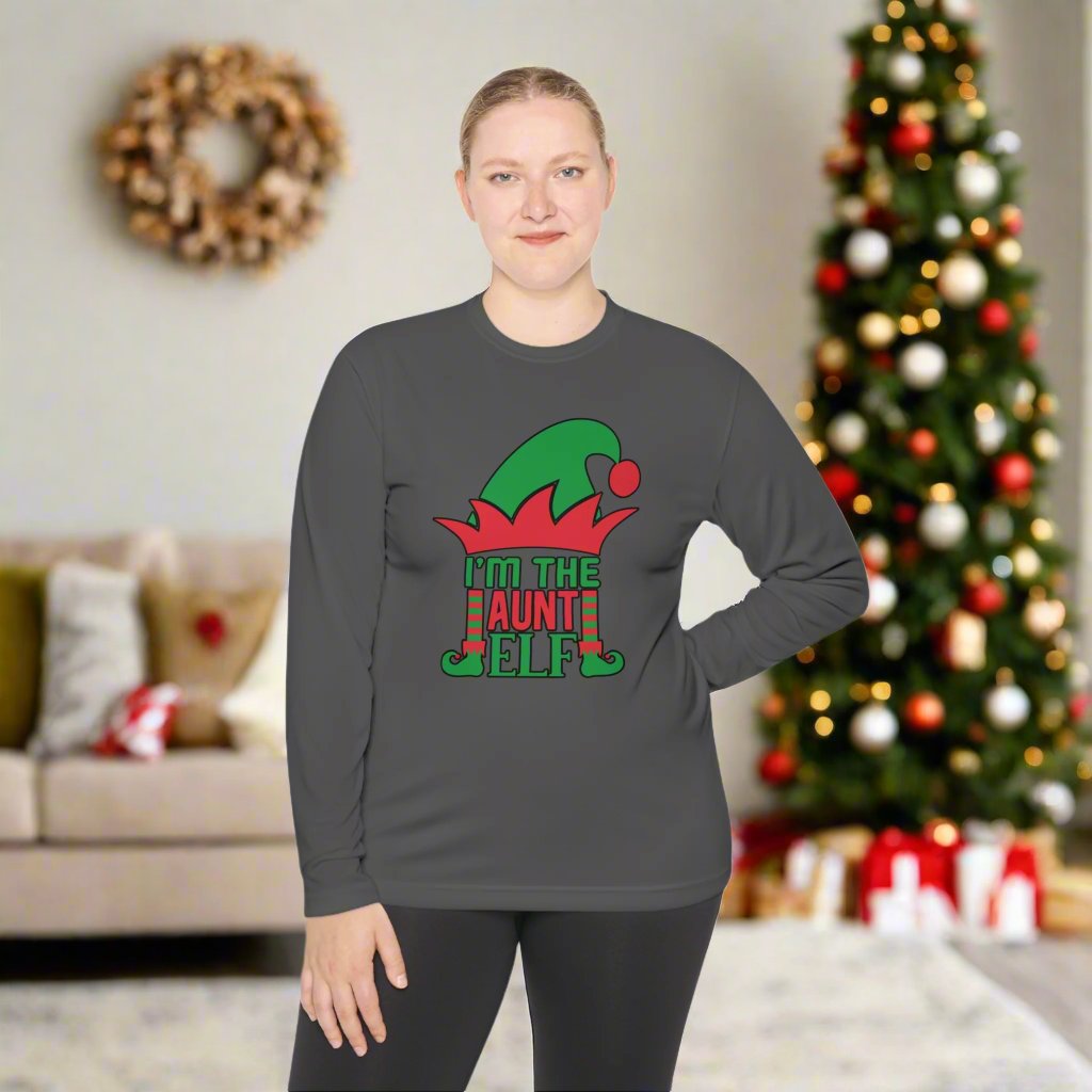 I'm The Aunt Elf Adult Long Sleeve Tee