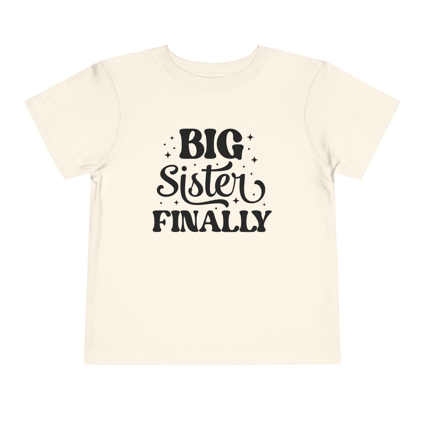 Big Sister Finally (Stars) Toddler Tee