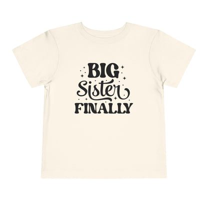 Big Sister Finally (Stars) Toddler Tee