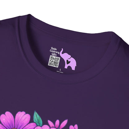 Neon Sugar Skull w/Floral Crown Adult T-shirt