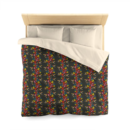 Hummingbirds & Hibiscus Flowers Microfiber Duvet Cover